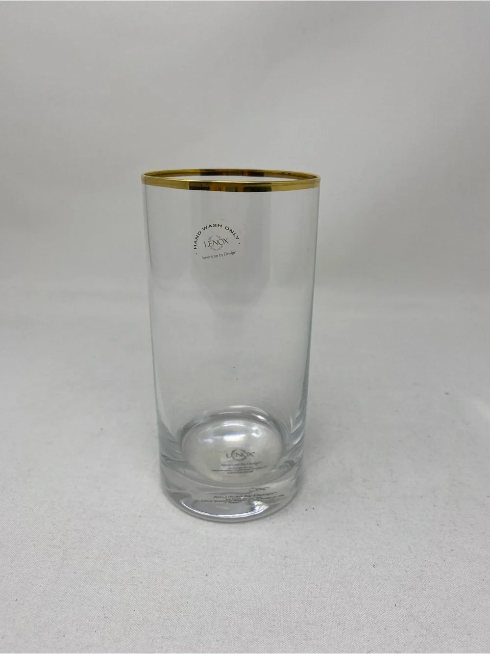 Lenox Clear Highball Lead Crystal with Gold Signature Rim